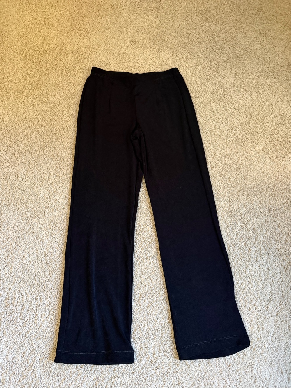 Chico's Black Wide-Leg Knit Pants
